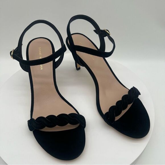 Stuart Weitzman Shoes - New! STUART WEITZMAN Women's Twistie Stiletto 75 Sandal Black Size 9